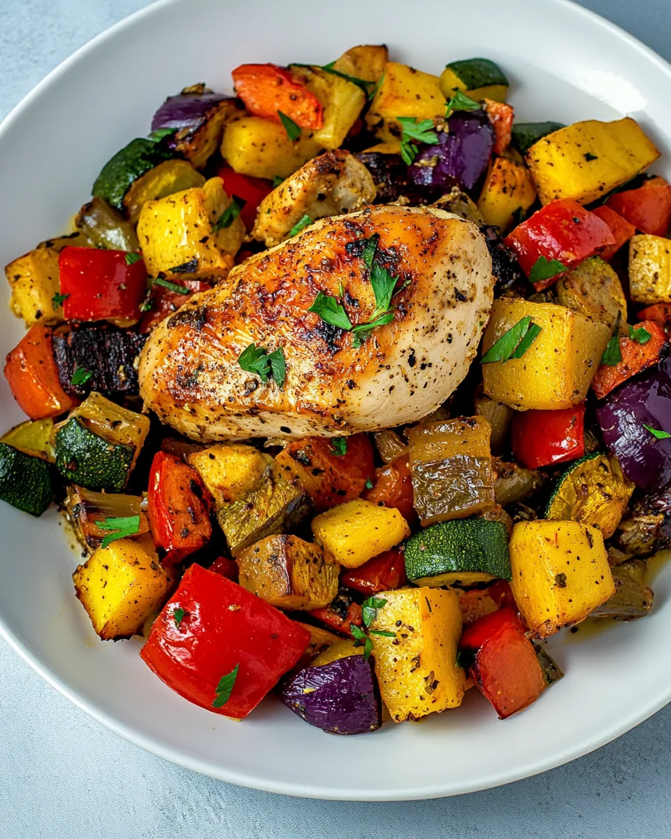 Healthy Roasted Chicken and Veggies