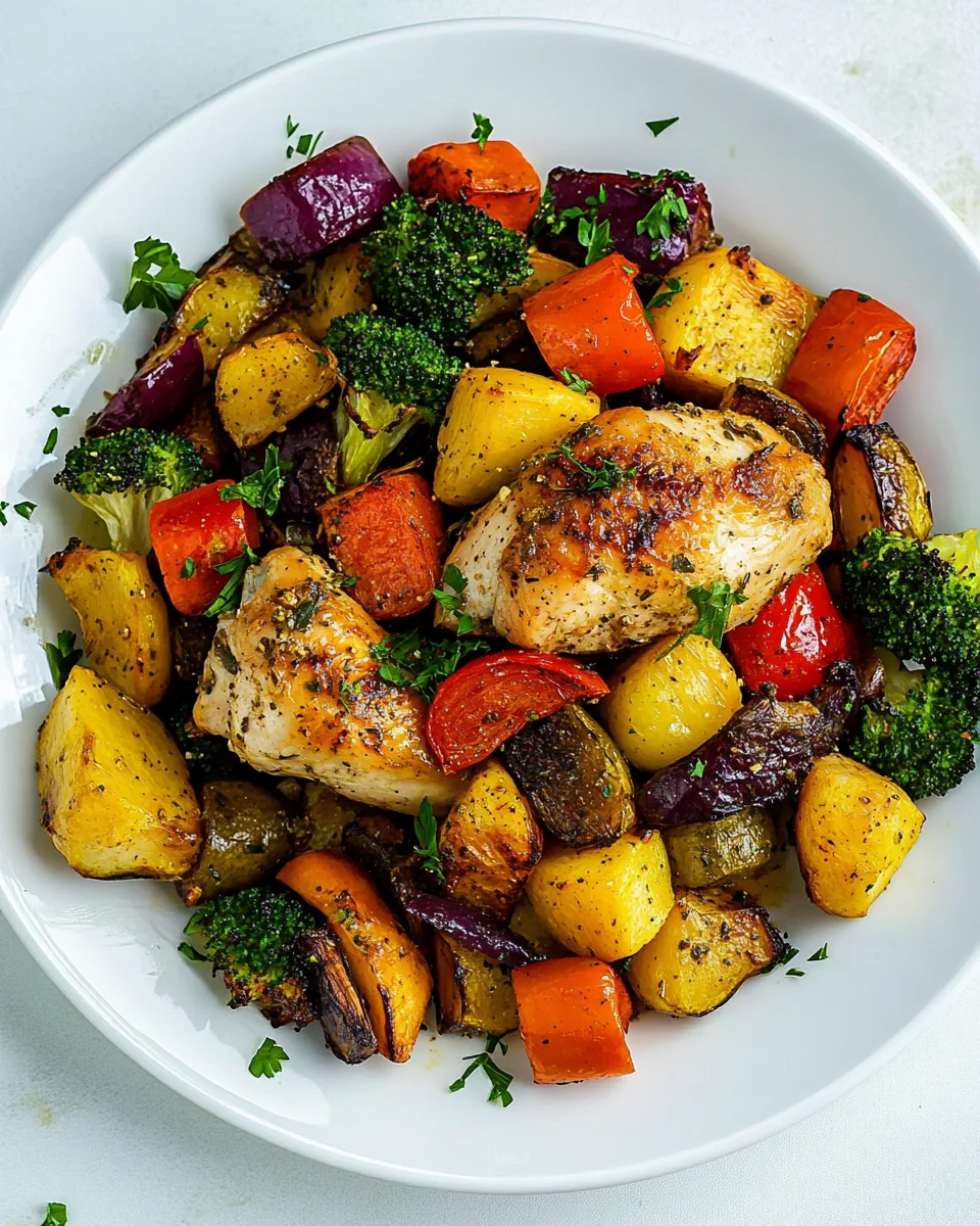 Healthy Roasted Chicken and Veggies