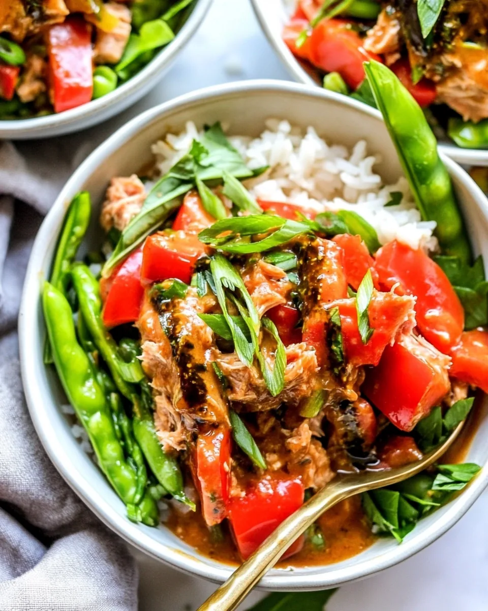 Honey Balsamic Tuna Veggie Bowls