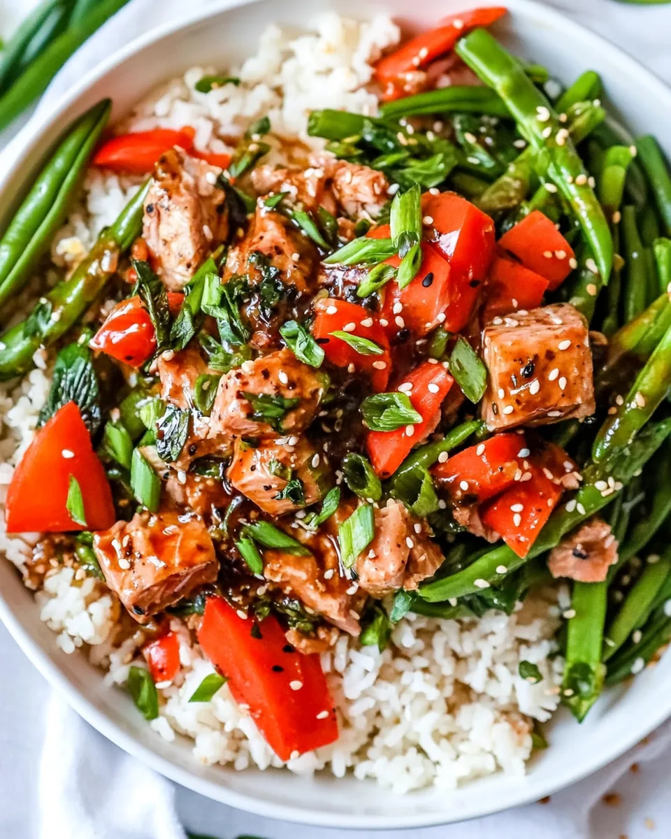 Honey Balsamic Tuna Veggie Bowls