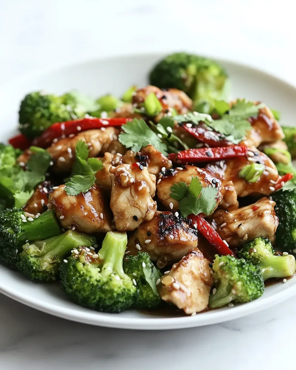 Sesame Chicken with Broccoli
