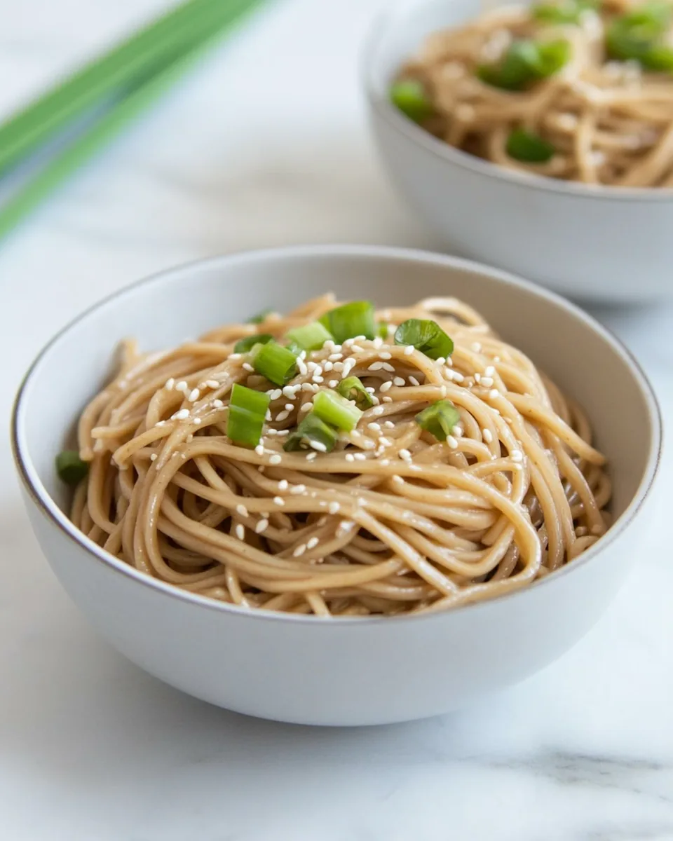 4 Ingredient Sesame Noodles