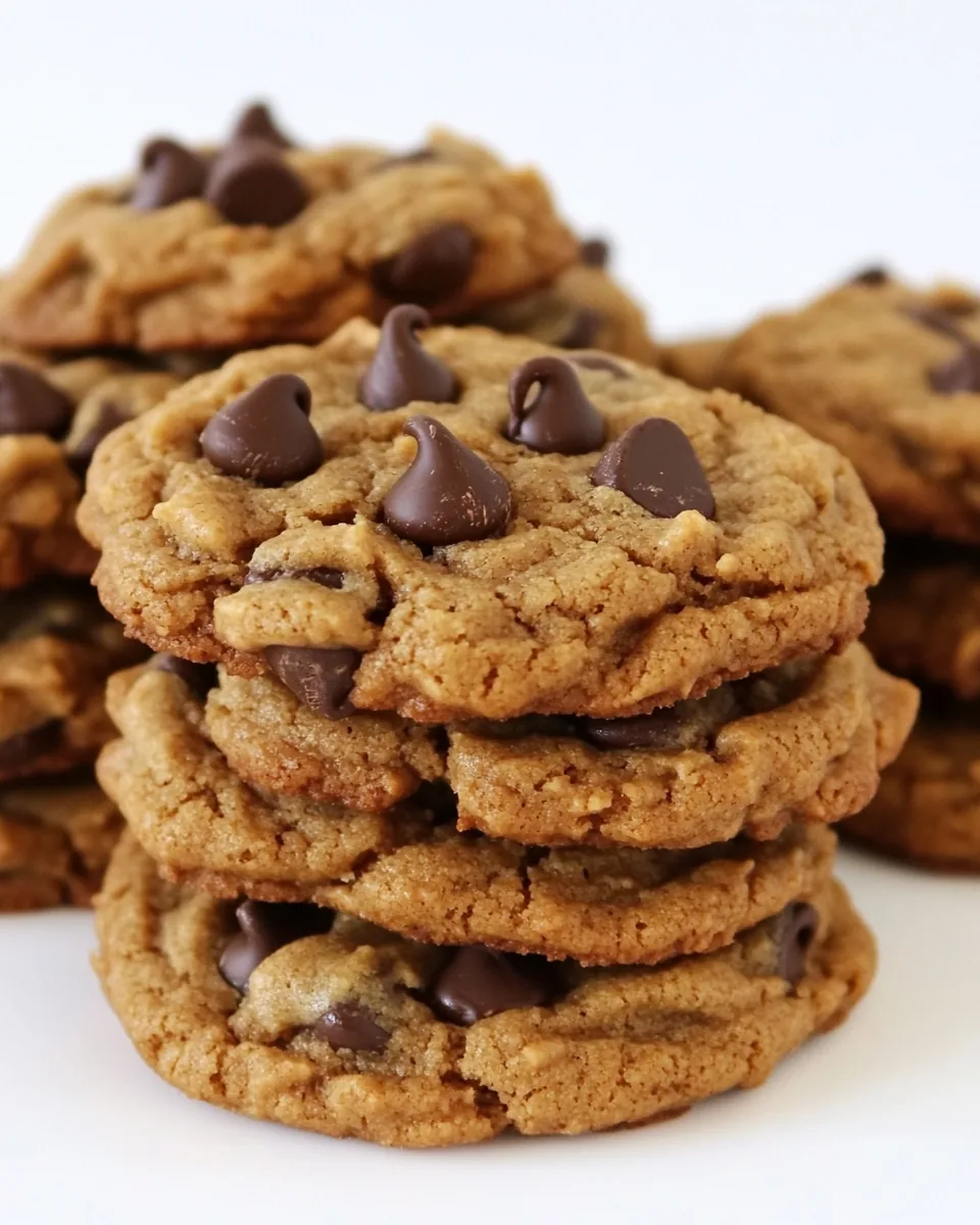 5 Ingredient Peanut Butter Chocolate Chip Cookies