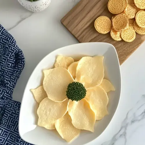 Boursin Cheese and Pringles Flower Appetizer