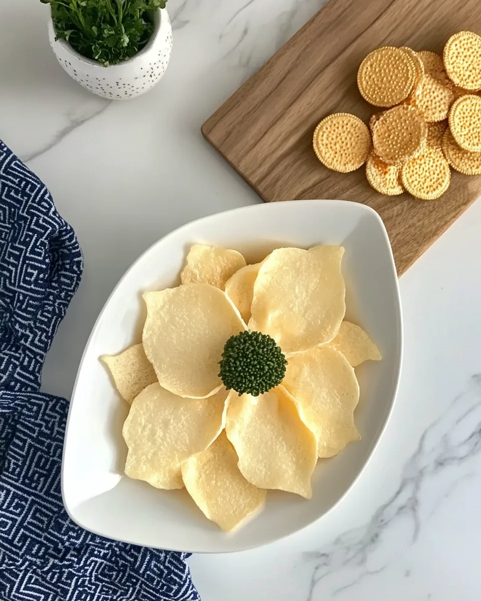 Boursin Cheese and Pringles Flower Appetizer