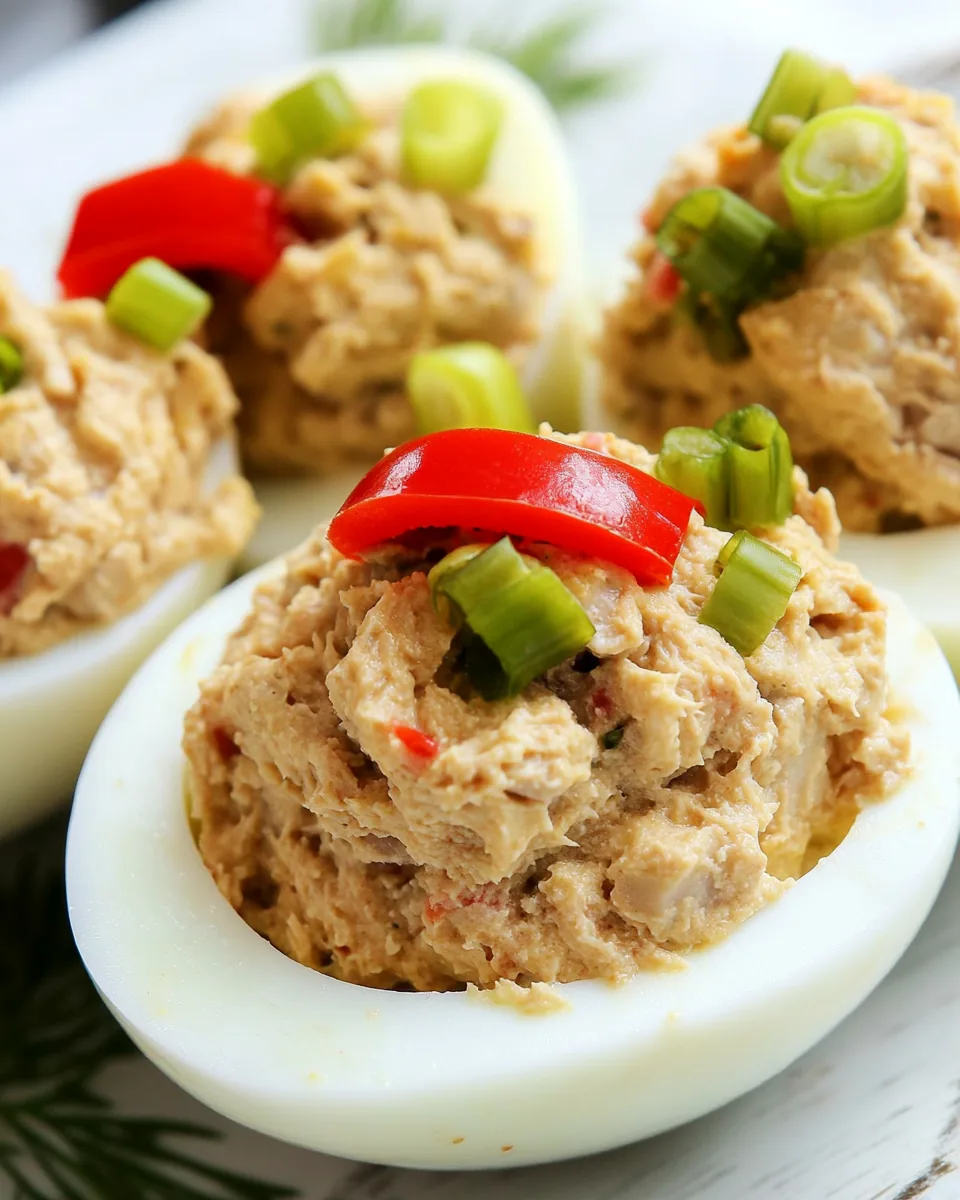 Tuna Salad Stuffed Eggs