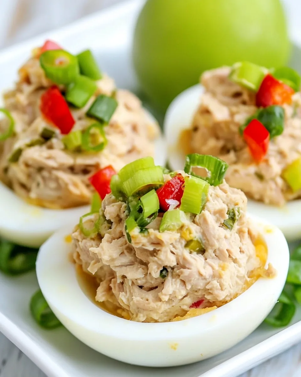 Tuna Salad Stuffed Eggs