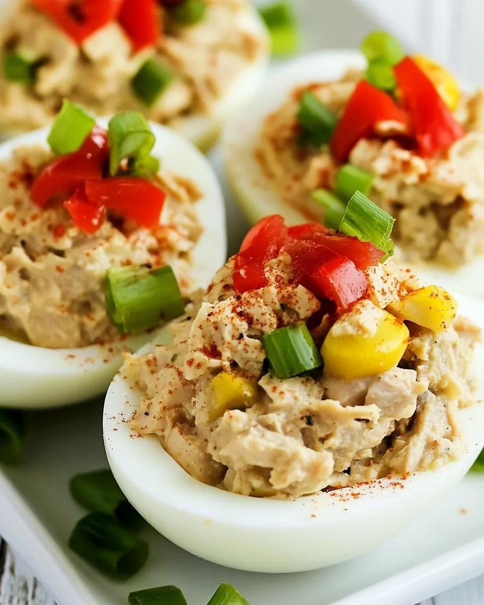 Tuna Salad Stuffed Eggs