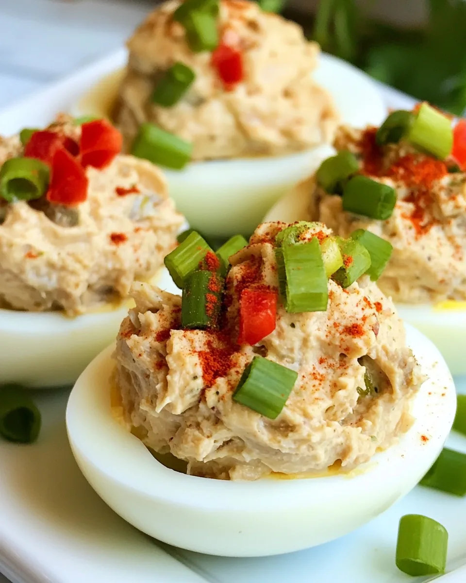 Tuna Salad Stuffed Eggs