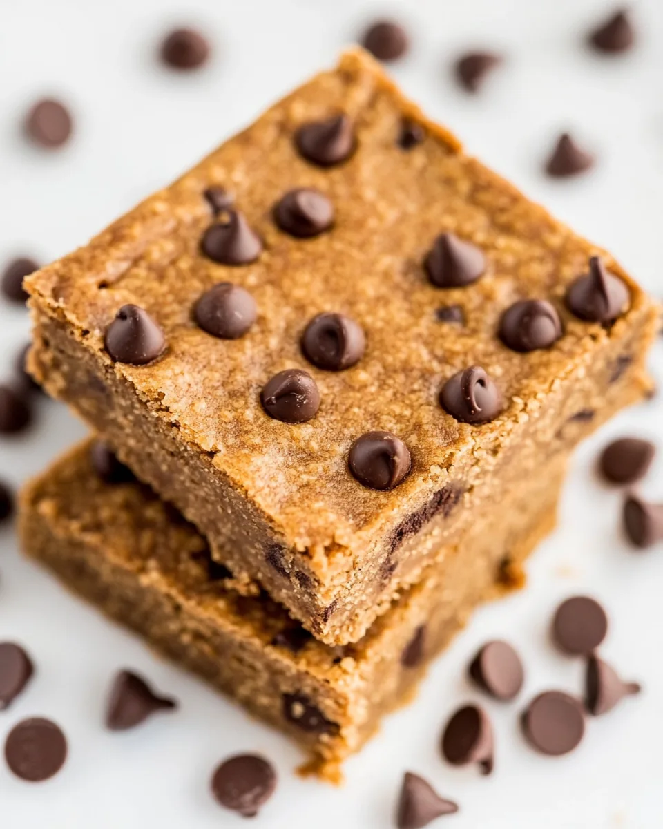 Almond Butter Dark Brown Sugar Chocolate Chip Bars