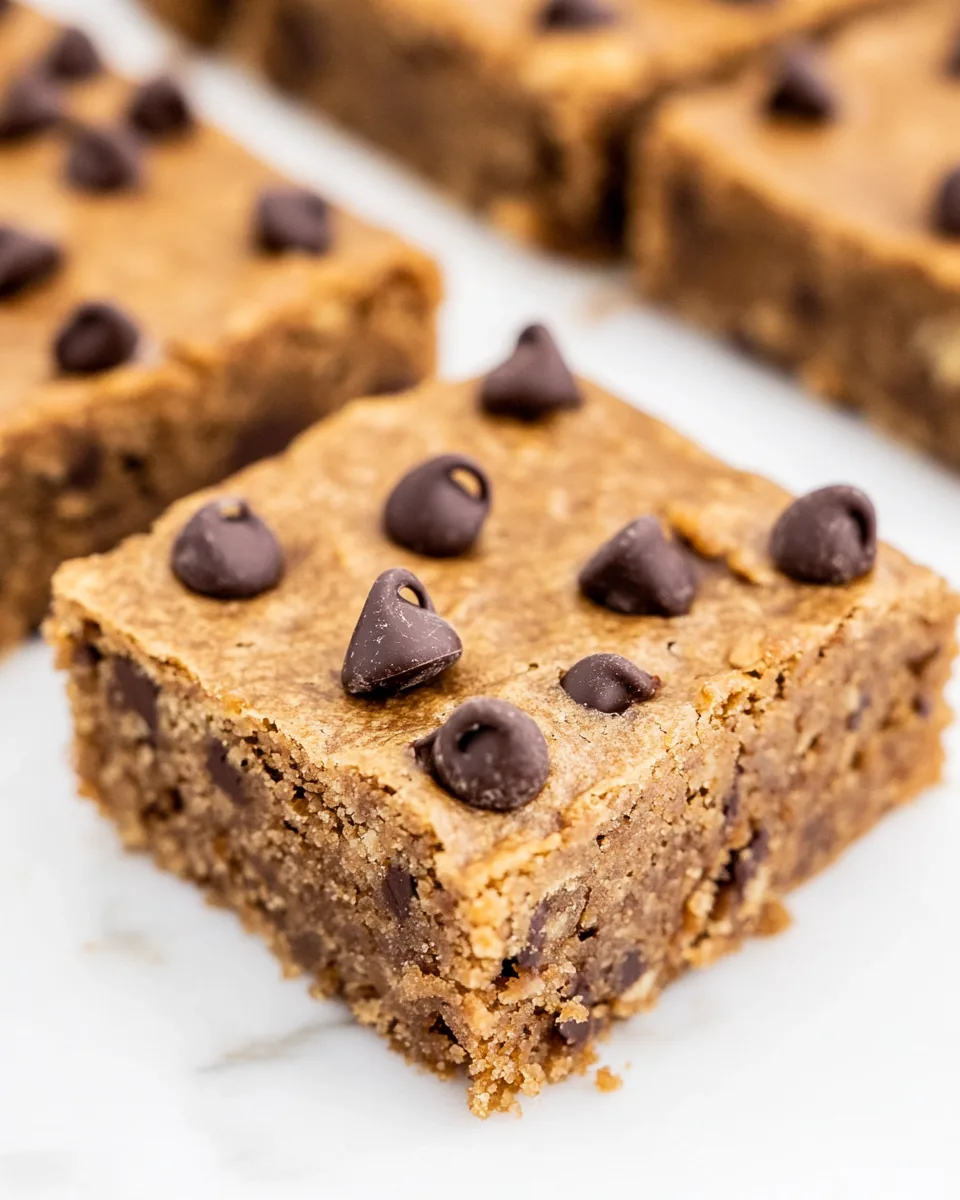 Almond Butter Dark Brown Sugar Chocolate Chip Bars