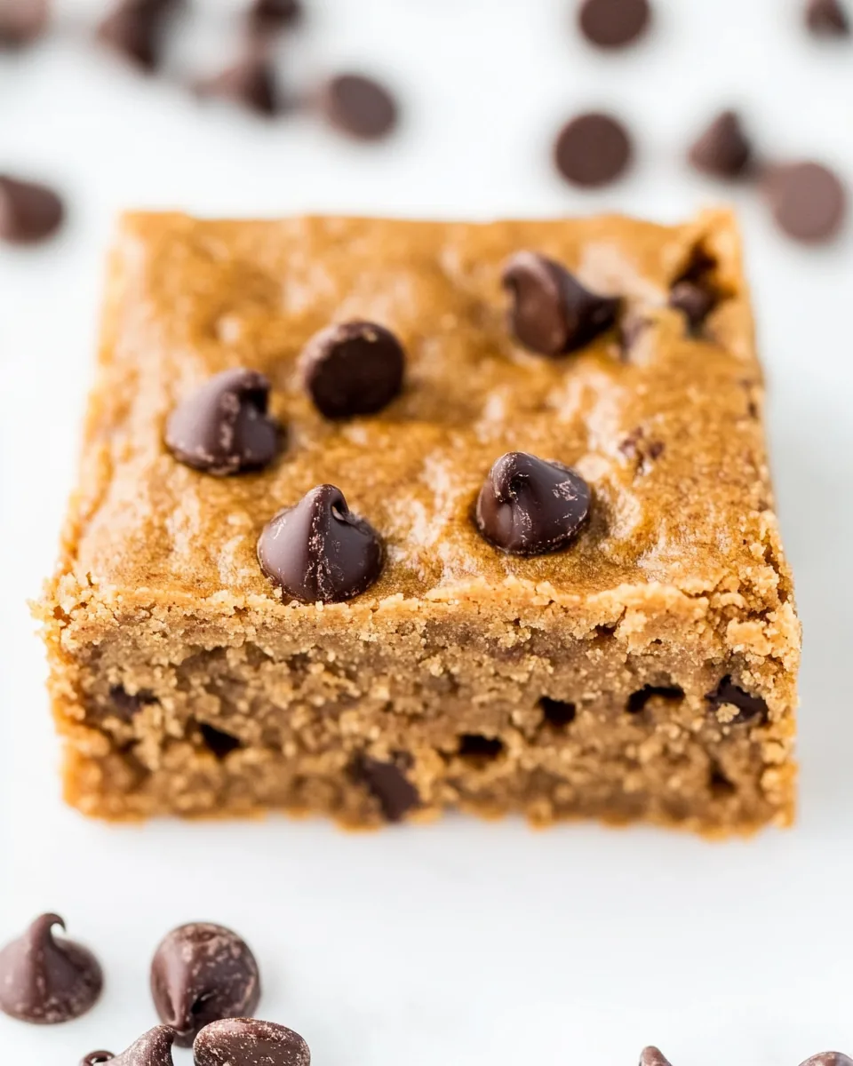 Almond Butter Dark Brown Sugar Chocolate Chip Bars