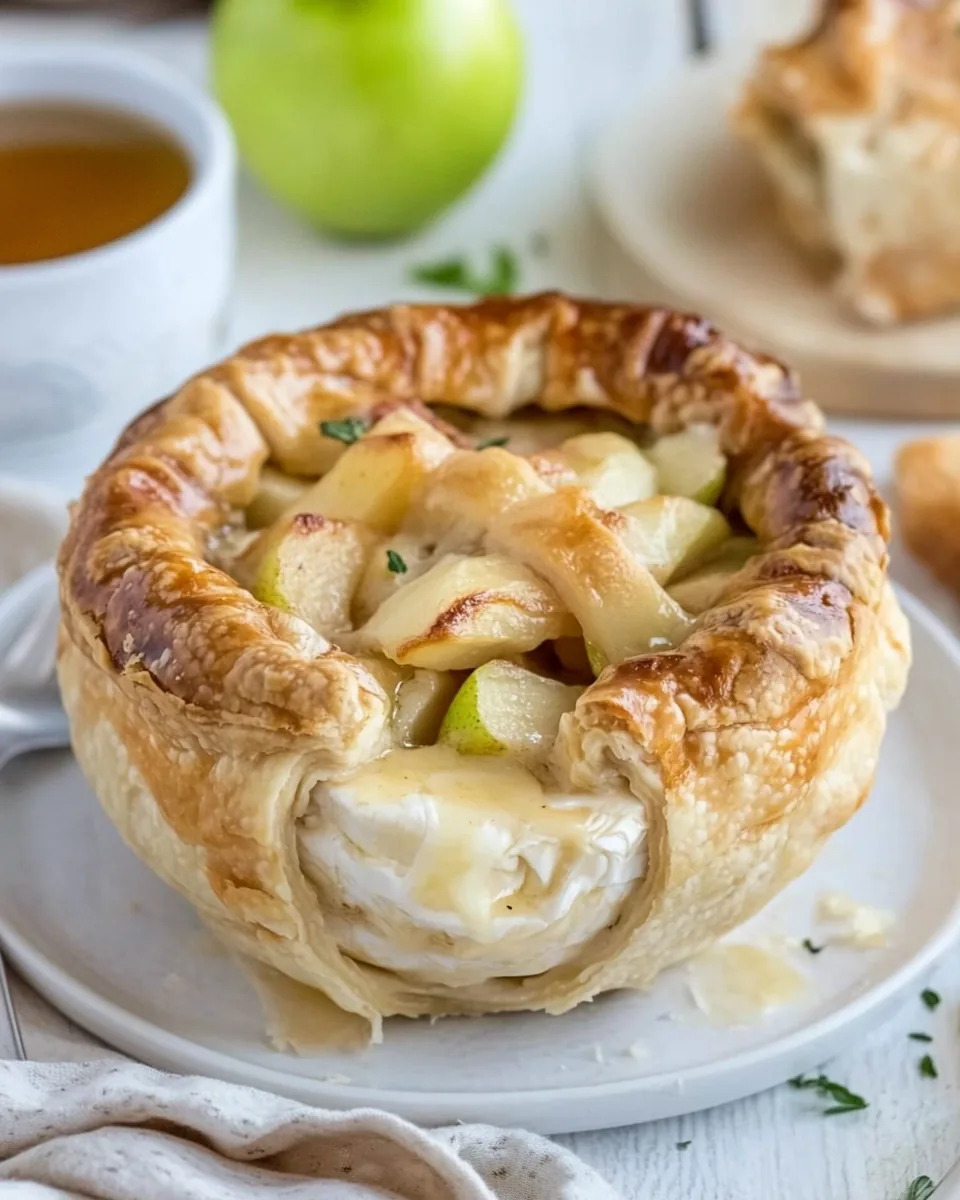 Apple Pie Baked Brie Appetizer