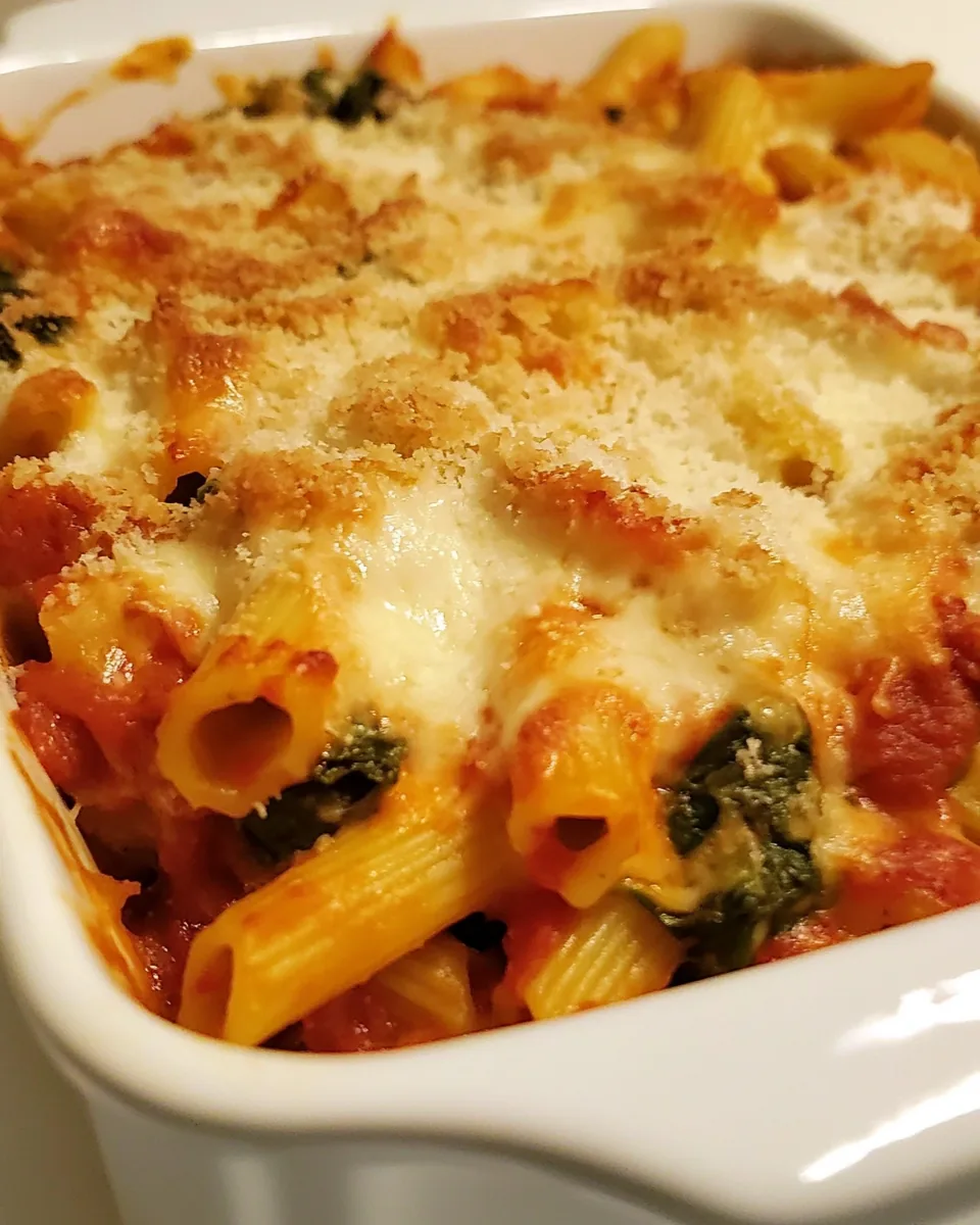 Artichoke Spinach Penne Casserole
