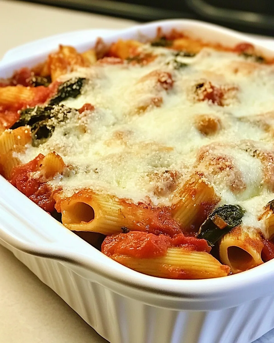 Artichoke Spinach Penne Casserole