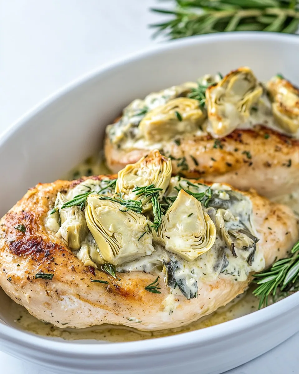 Artichoke and Goat Cheese Stuffed Chicken