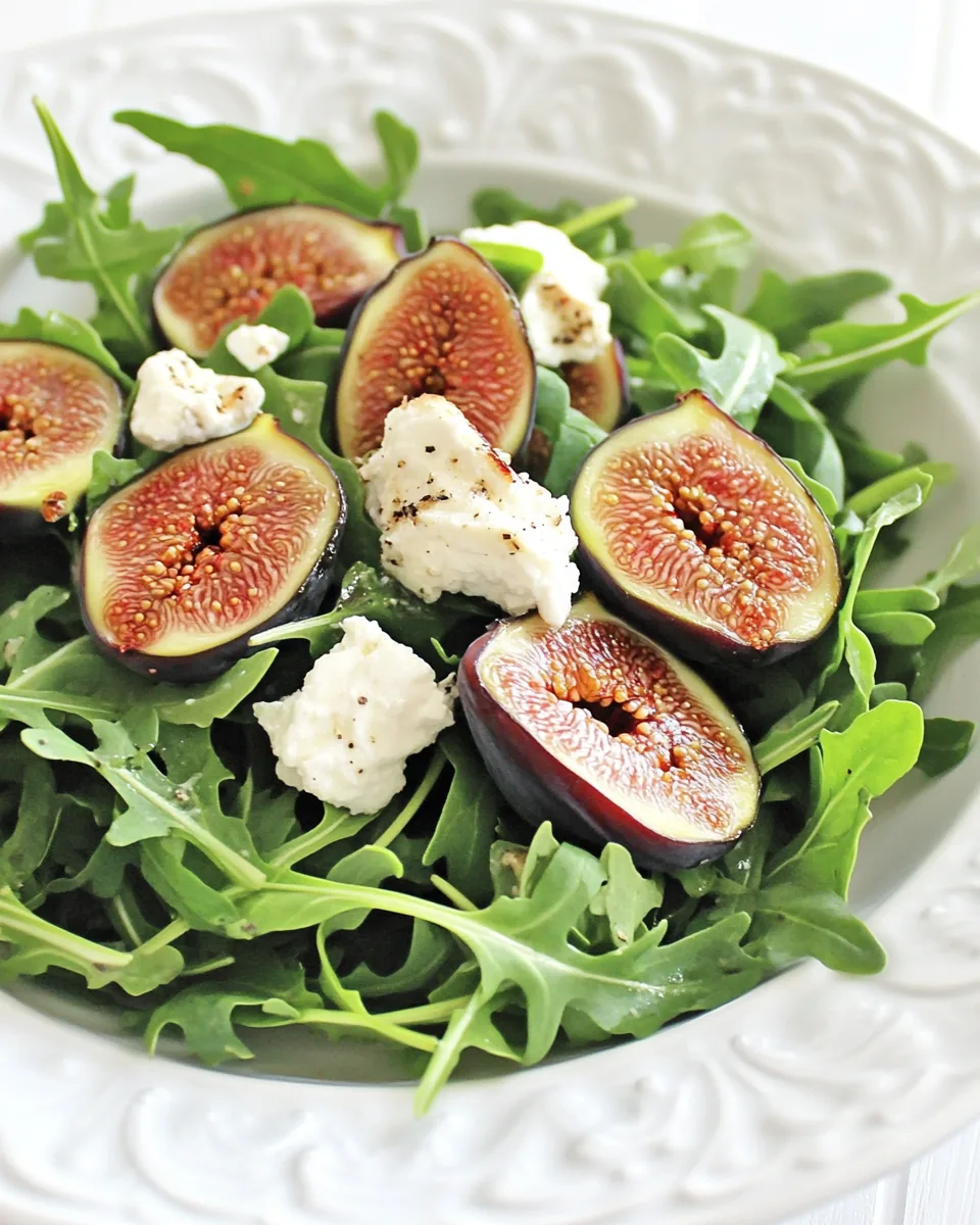 Arugula Fig Salad with Goat Cheese