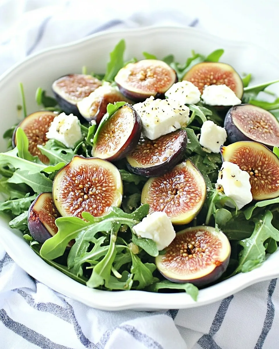 Arugula Fig Salad with Goat Cheese