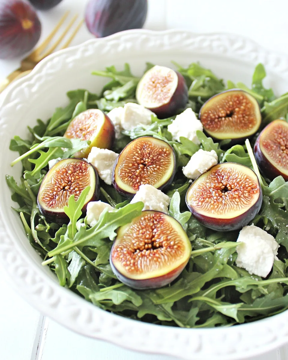 Arugula Fig Salad with Goat Cheese