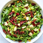 Arugula Salad with Sun Dried Tomatoes and Pine Nuts