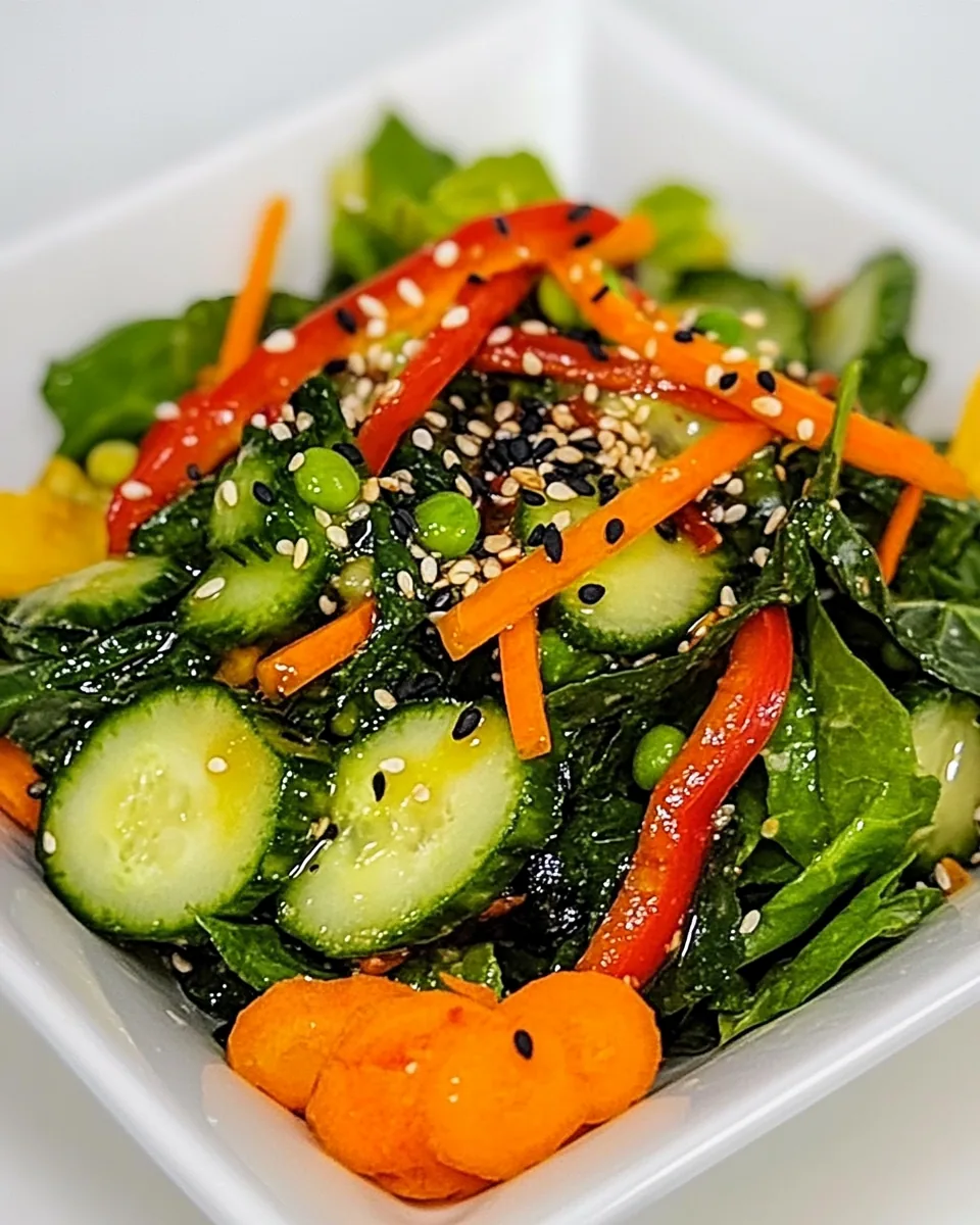 Asian Green Salad with Soy Sesame Dressing