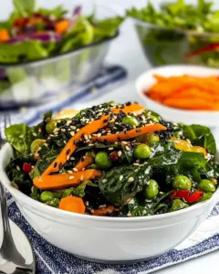 Asian Green Salad with Soy Sesame Dressing