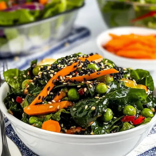 Asian Green Salad with Soy Sesame Dressing