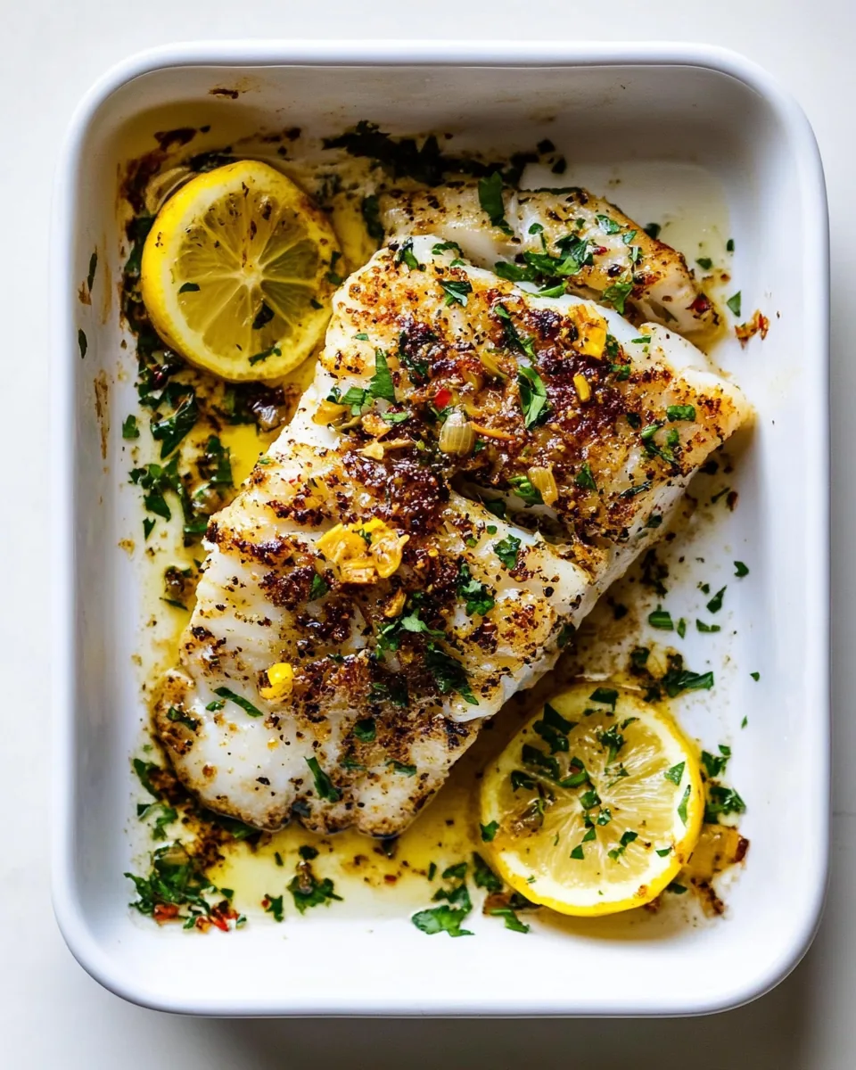 Baked Cajun Garlic Butter Cod