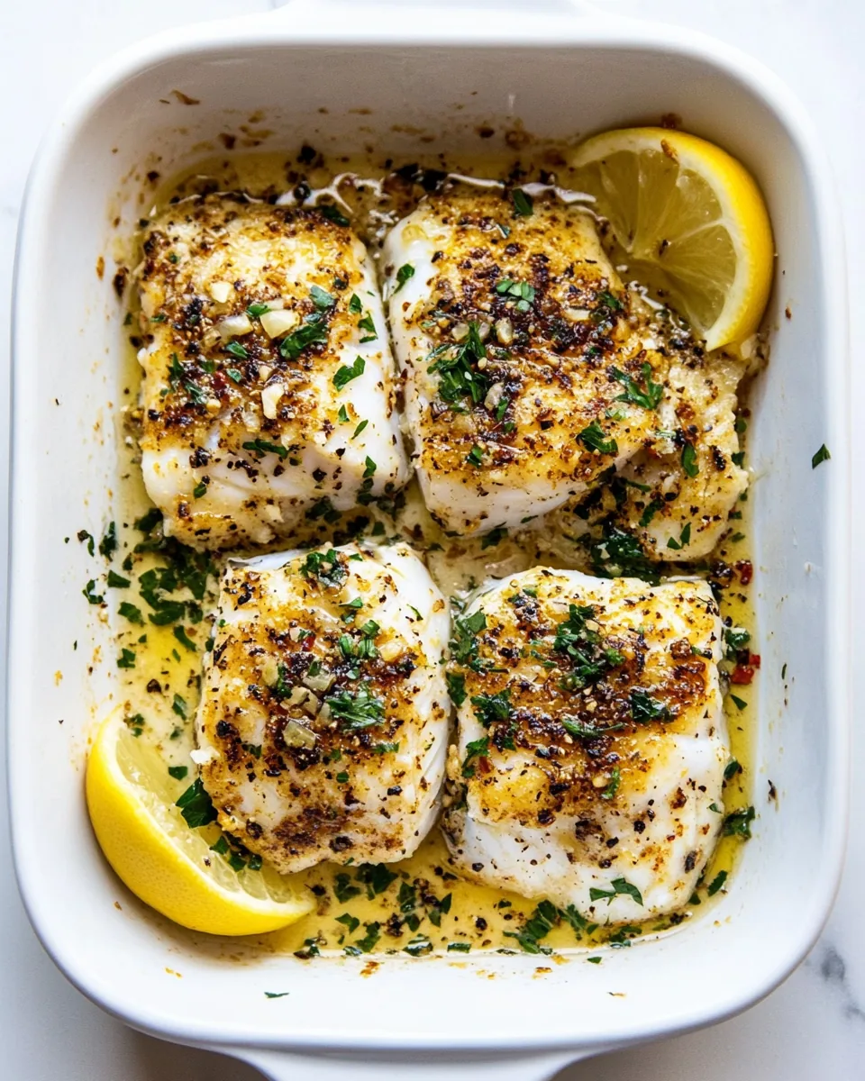 Baked Cajun Garlic Butter Cod