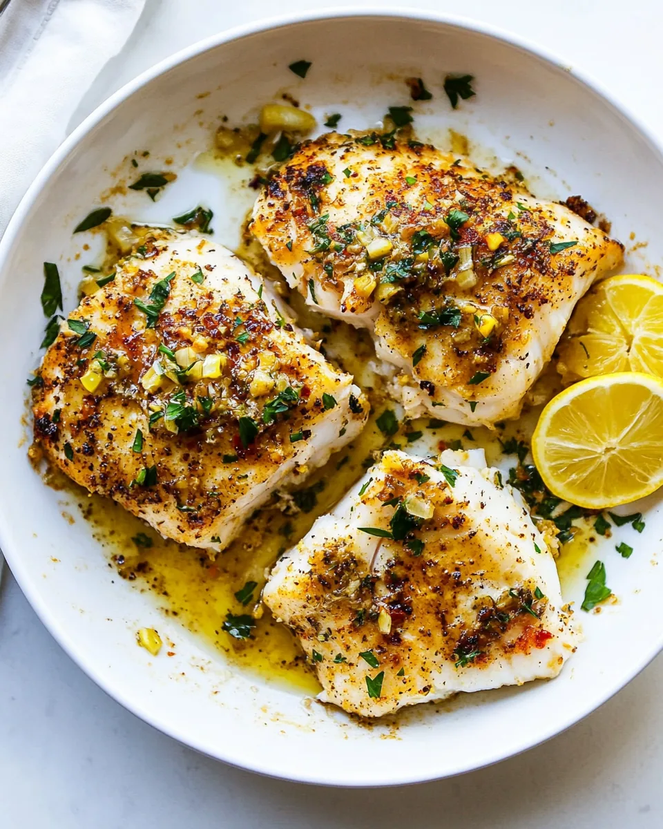 Baked Cajun Garlic Butter Cod