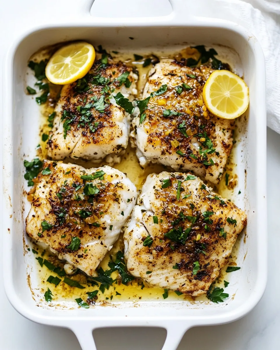 Baked Cajun Garlic Butter Cod