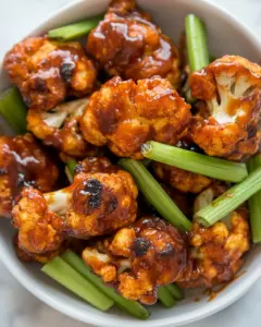 Baked Spicy Honey BBQ Cauliflower Wings