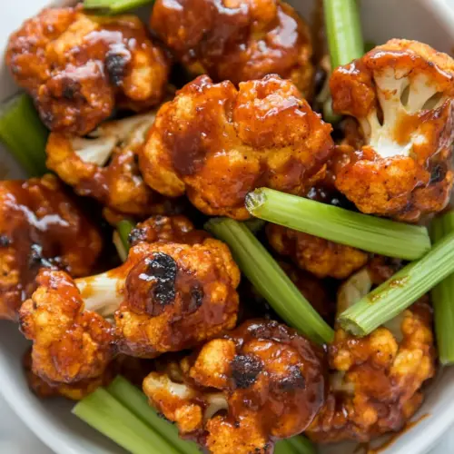 Baked Spicy Honey BBQ Cauliflower Wings