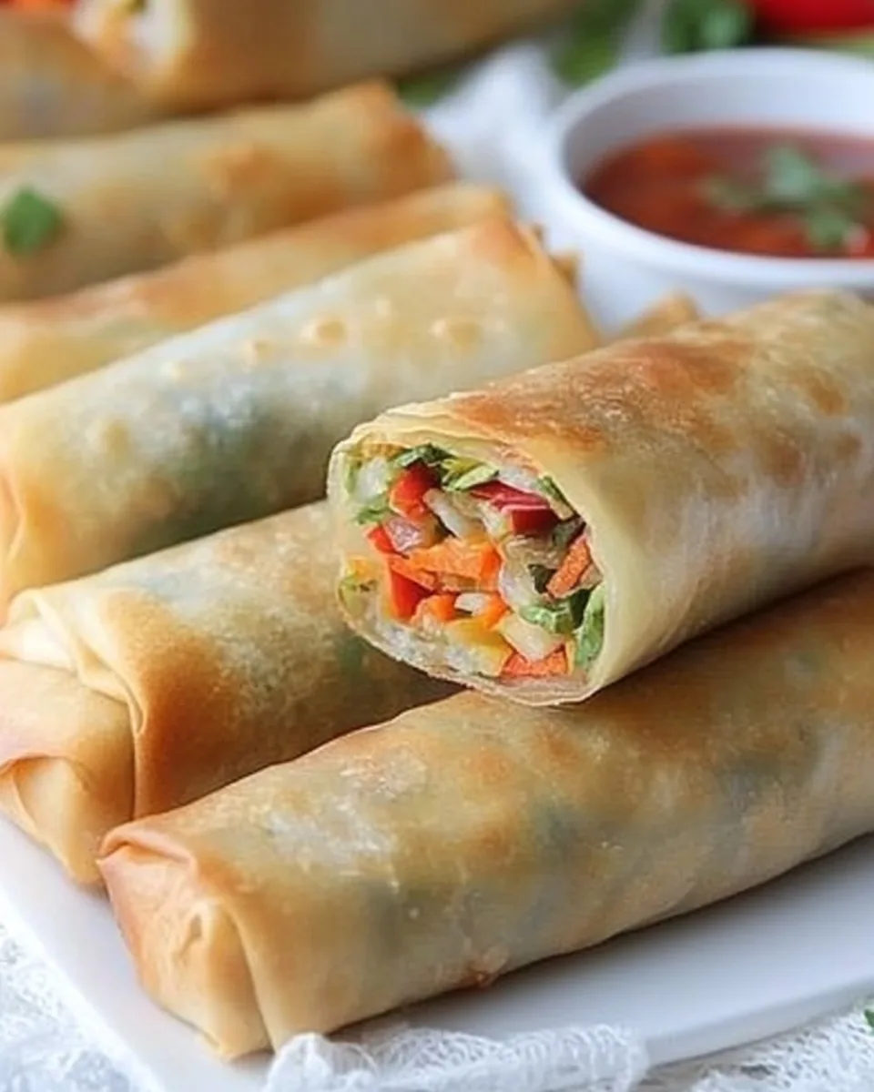 Baked Vegetable Spring Rolls