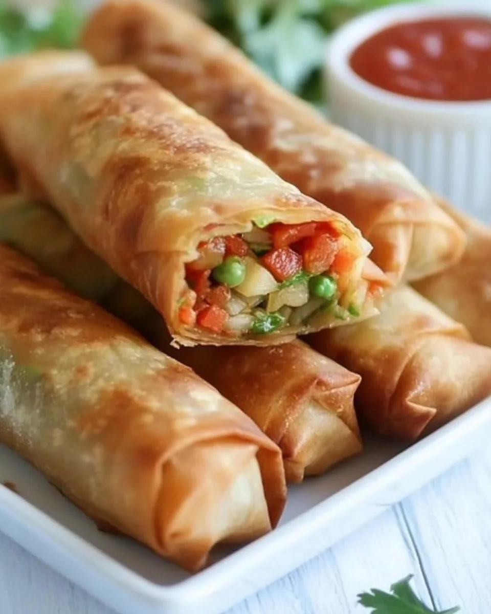 Baked Vegetable Spring Rolls