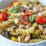 Balsamic Roasted Veggie and White Bean Pasta