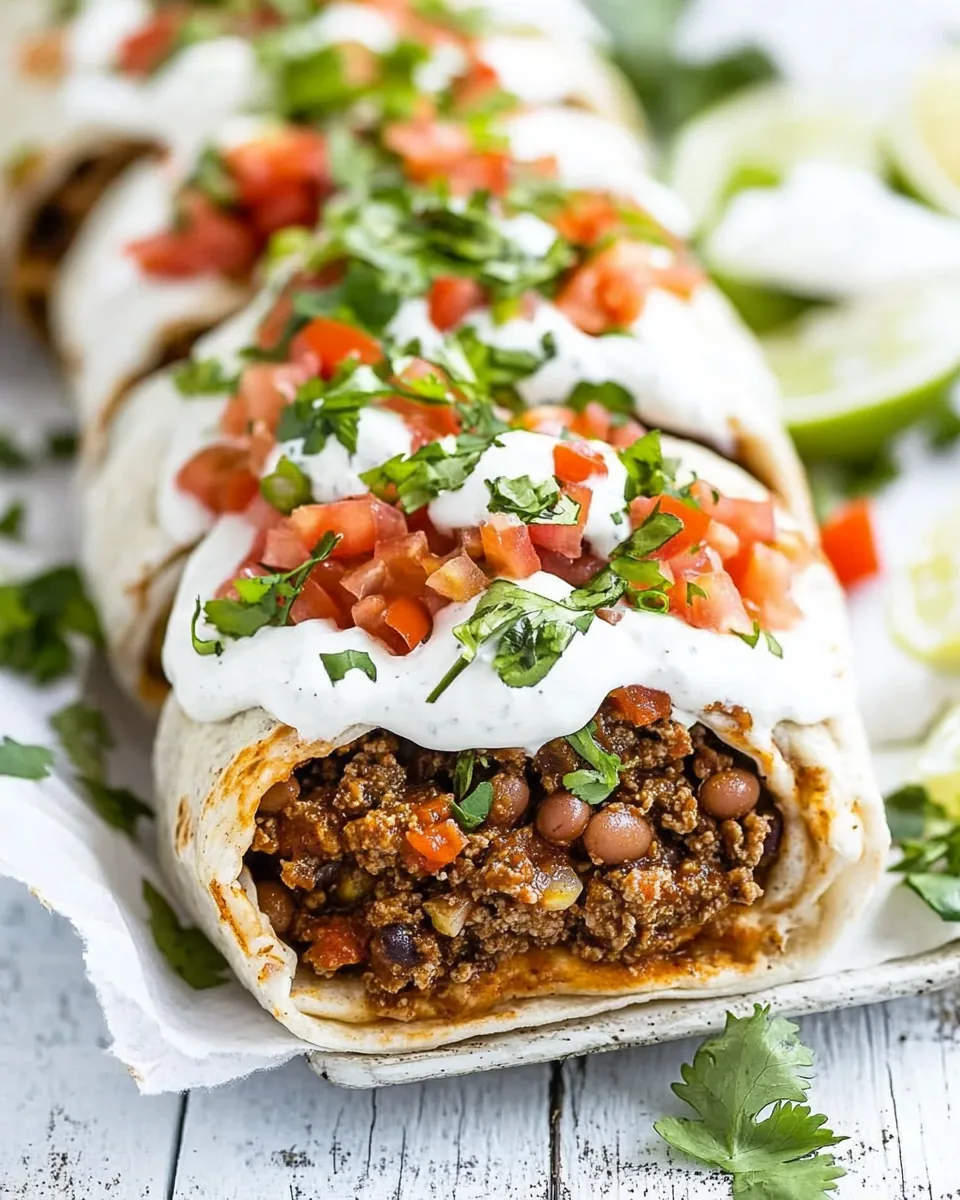 Beef and Bean Burritos