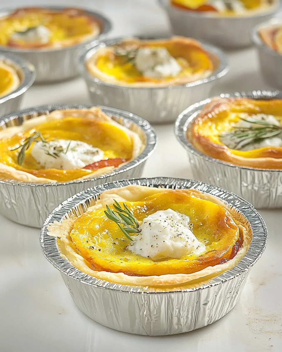 Golden Beet and Goat Cheese Quiches