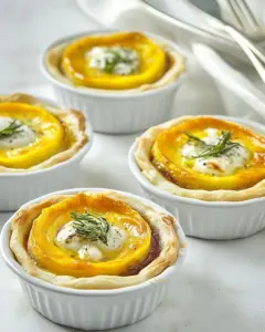 Golden Beet and Goat Cheese Quiches