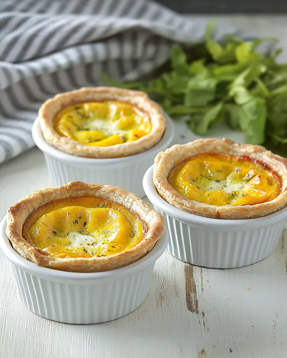 Golden Beet and Goat Cheese Quiches