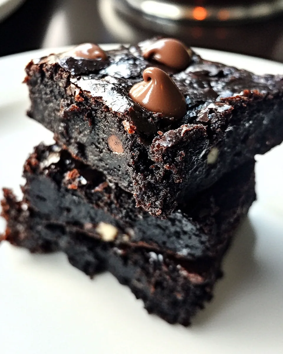 Black Bean Avocado Chocolate Chip Fudge Brownies