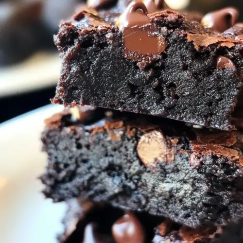 Black Bean Avocado Chocolate Chip Fudge Brownies