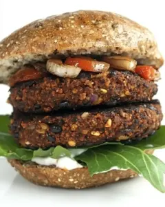 Black Bean Mushroom Burgers