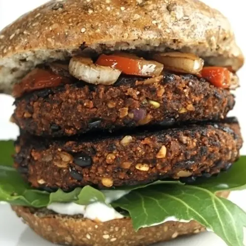 Black Bean Mushroom Burgers