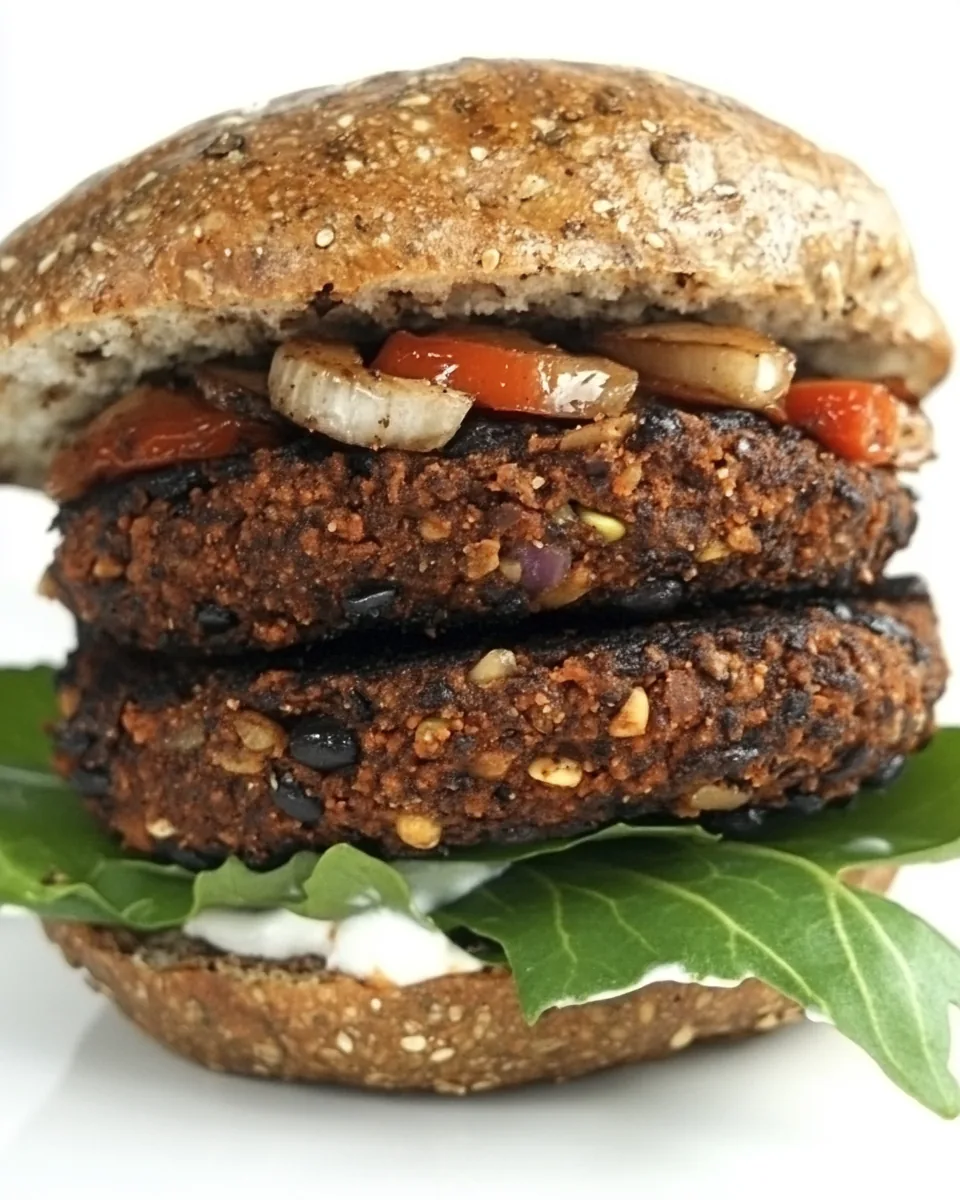Black Bean Mushroom Burgers