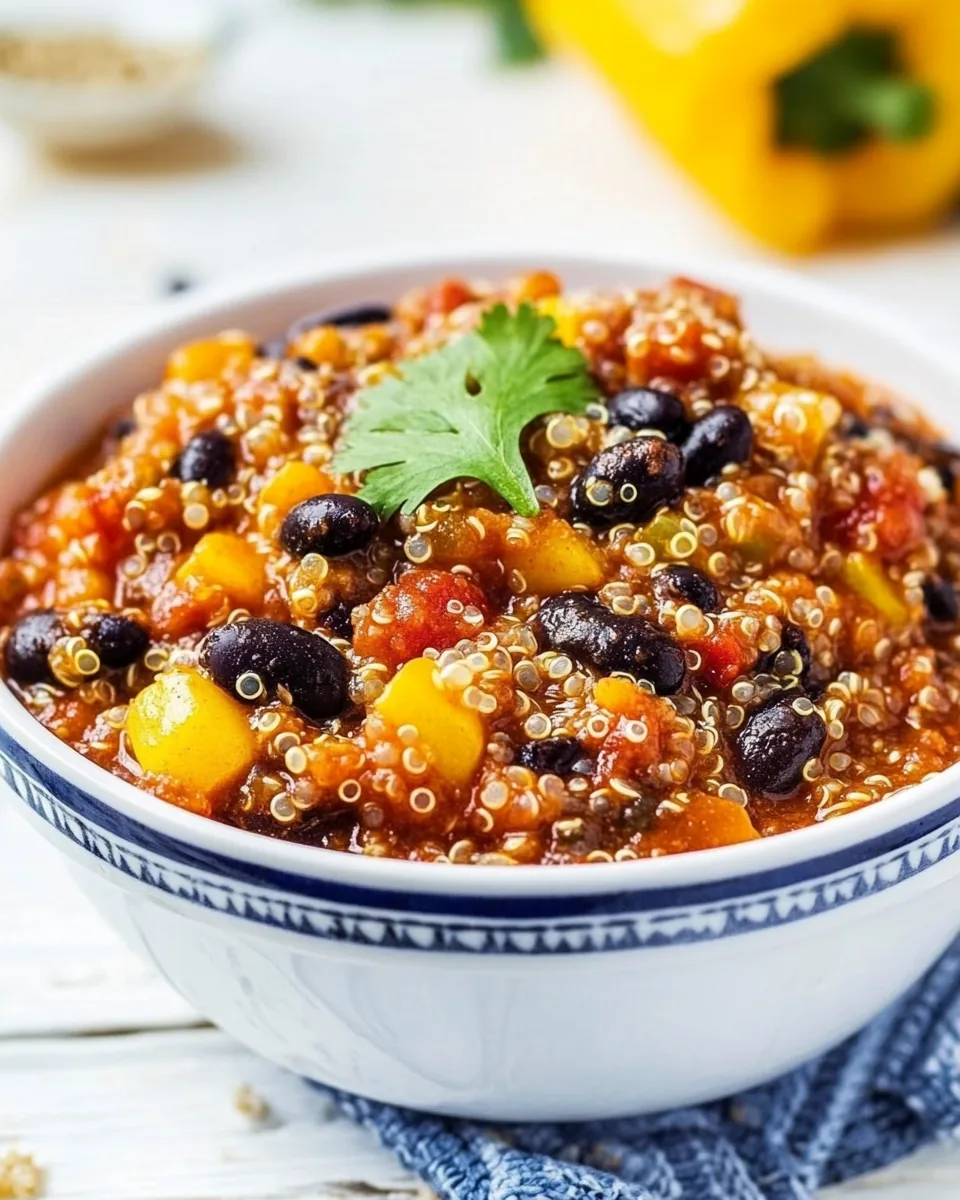 Black Bean and Quinoa Chili Bowl