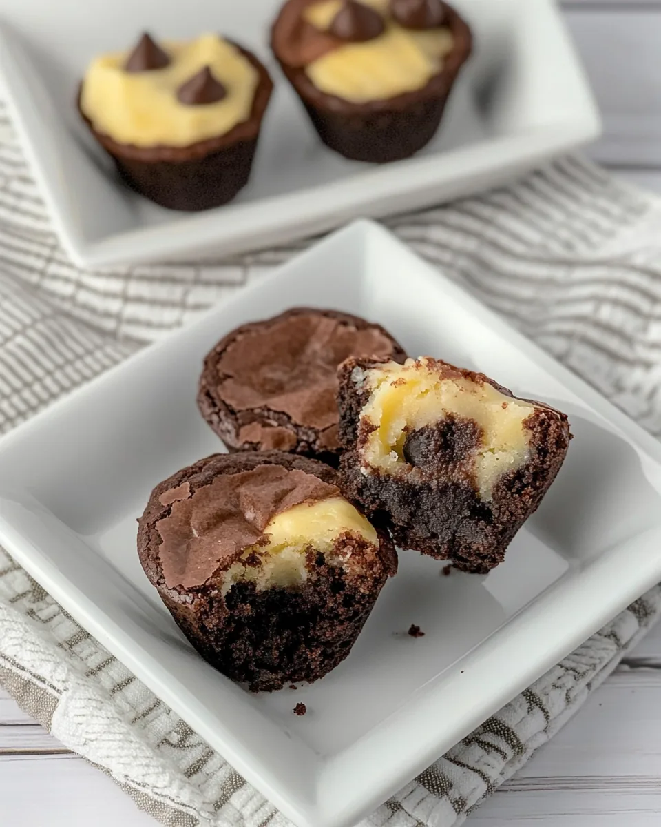 Black Bottom Brownie Bites