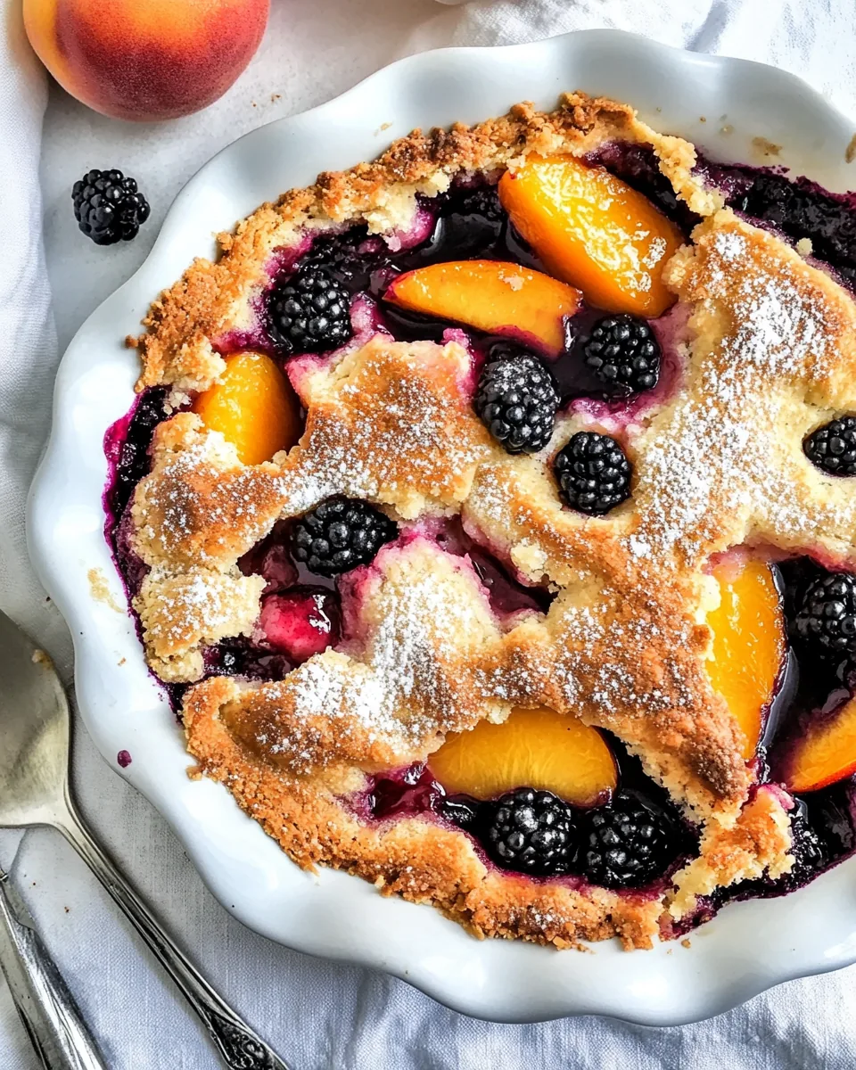 Blackberry Peach Cobbler