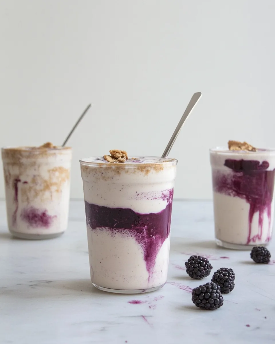 Blackberry Pie Bar Milkshakes