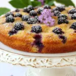 Blackberry Rhubarb Buttermilk Cake